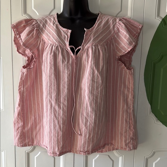 Pink Striped Women's Top (22) XXXL - Picture 1 of 4